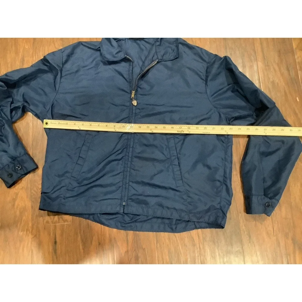 VINTAGE Sears Oakbrook Sportswear Blue Zip Lined Jacket Men's ?